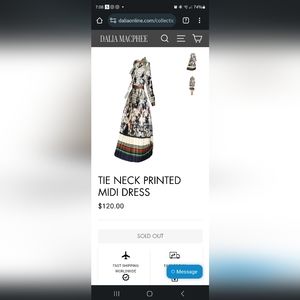 NWT Dalia MacPhee Floral Satin Midi Dress